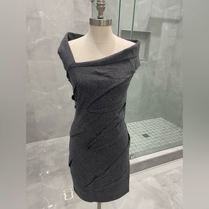 DIANE VON FURSTENBERG GRAY DRESS SIZE 10